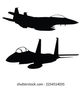 f15 diseño vectorial de silueta de caza de águila de ataque