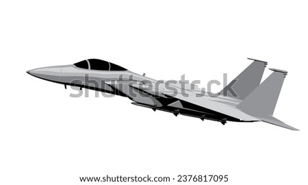 F-15C Eagle supersonic fighter jet. Stylized image for prints, poster and illustrations.