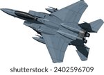 F-15E Strike Eagle Aircraft Vector Drawing
