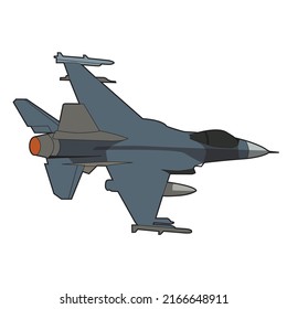 F16 modern combat jet fighter illustration vector design