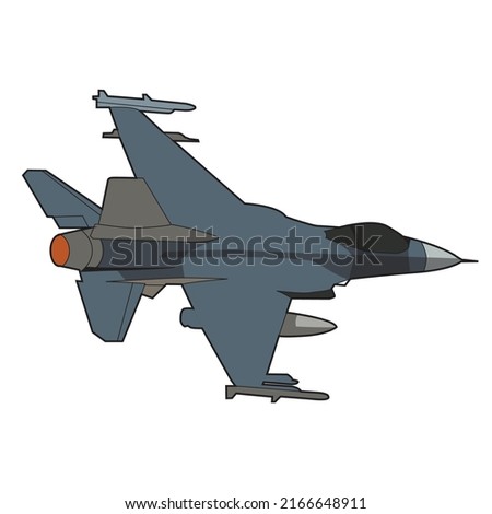 F16 modern combat jet fighter illustration vector design