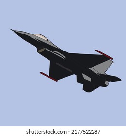 F16 nato jet fighter illustration vector design