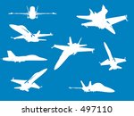 F18 Fighter Aircraft in vector format