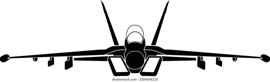 F-18 Hornet Front View Decal Sticker Emblem 