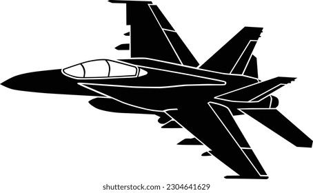 F-18 Side top view decal emblem sticker 