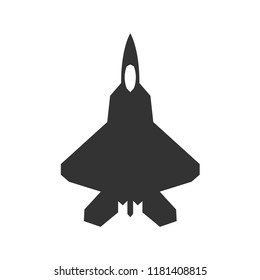 F-22 Raptor Flugzeugsymbol. Vektorillustration Illustration.Amerikanische Kämpfer