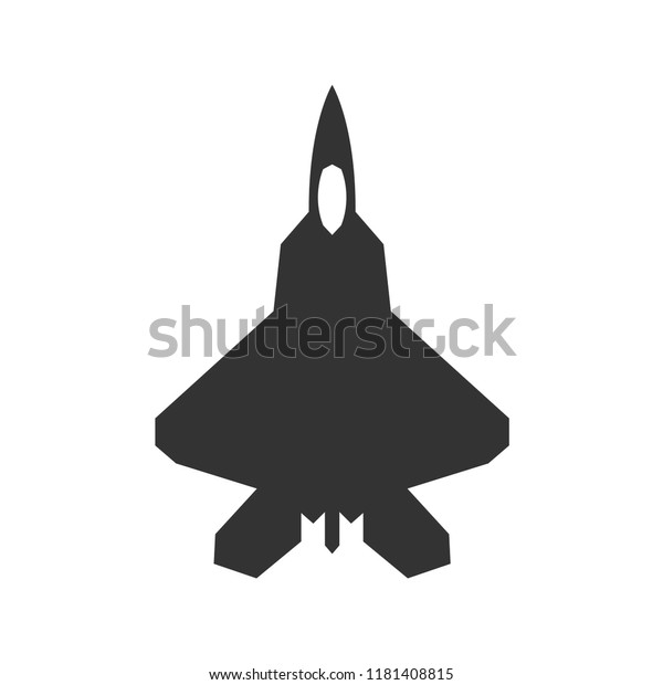 F 22ラプター航空機のアイコン ベクターイラスト アメリカの戦闘機 のベクター画像素材 ロイヤリティフリー