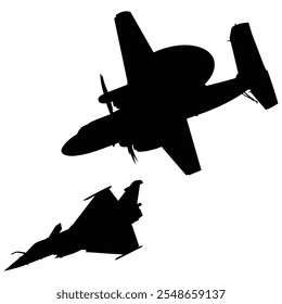 f-22 raptor fighter jet. side and front view. usa air force and army symbol. isolated vector image for military concepts and web design