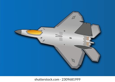 F-22 Raptor Fighter Jet  Vector 