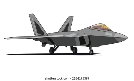 F22 Raptor Jet-Kampfflugzeug, Vektordesign