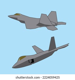 F22 Raptor Stealth Kämpfer, Vektordesign