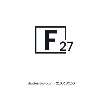 F27, 27F Logo de la letra inicial