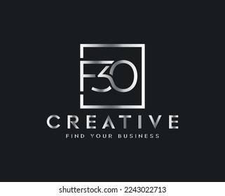 F30 Diseñador vectorial del logotipo de la tipografía de texto