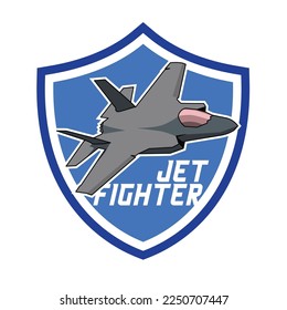 F35 jetfighter logo symbol vector design