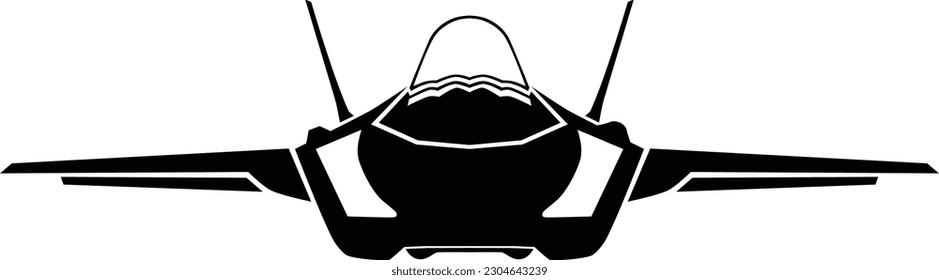 F-35 Lightning Front View Emblem Sticker Decal 