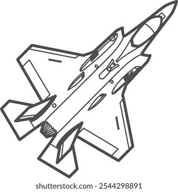 Modell F-35 Lightning II. Ikone des Kriegsflugzeugs, dunkelgraue Farbe.