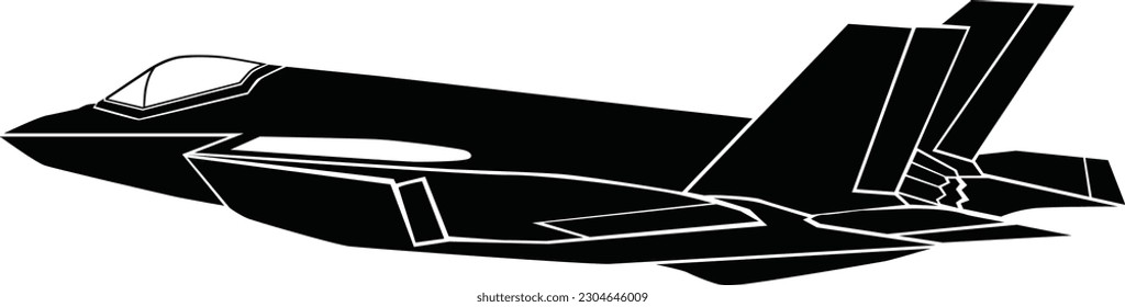 F-35 Lightning Side View Sticker Emblem Decal 