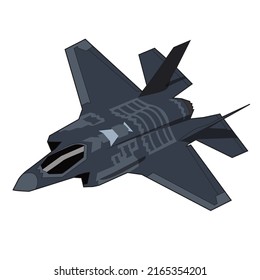 f35 ilustración de caza furtiva vectorial