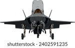 F-35B Military 5th Generation Jet Vertical Take off and Landing - Vector Drawing