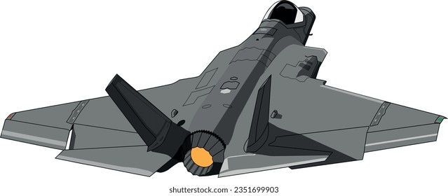 F-35C Take Off Vector Illustration