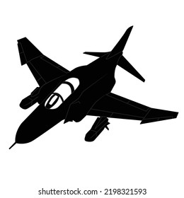 F4 phantom jet fighter icon vector design