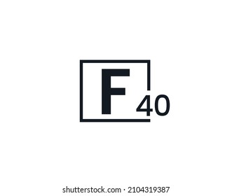 F40, 40F Initial letter logo