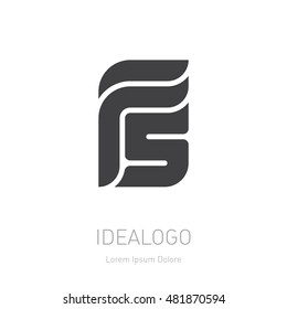 F5 logotype. F and S initial logo. Vector design element or icon.