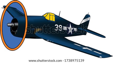 F-6F Hellcat World War II American Navy Fighter Airplane