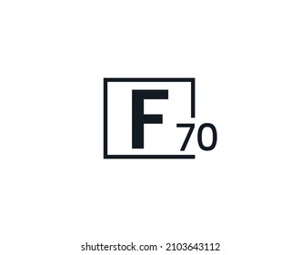 F70, 70F Initial letter logo