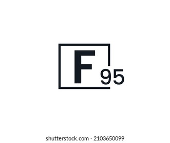 F95, 95F Initial letter logo