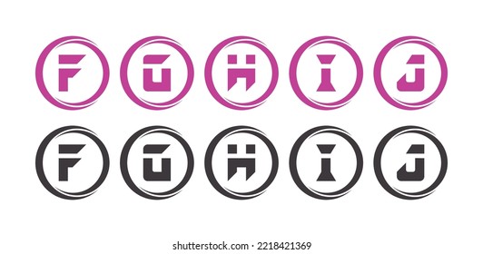 F_J Logo Vector Symbol Vorlage. Logo-Vektorgrafik des Briefes. Alphabet Logo-Vektorgrafik