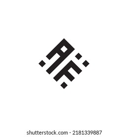 FA abstract geometric concept logo in high quality professional design that will be best for street style