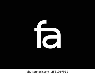 FA abstract logo design and creative logo