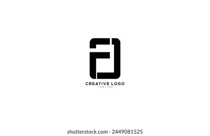 FA AF Abstract initial monogram letter alphabet logo design