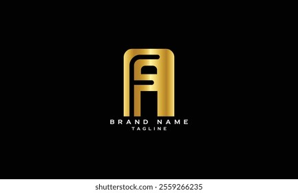 FA, AF, Abstract initial monogram letter alphabet logo design