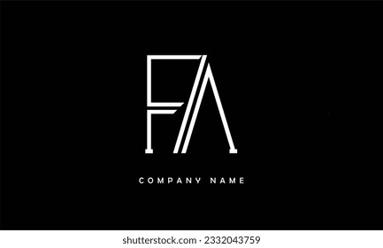 FA, AF Abstract Letters Logo Monogram