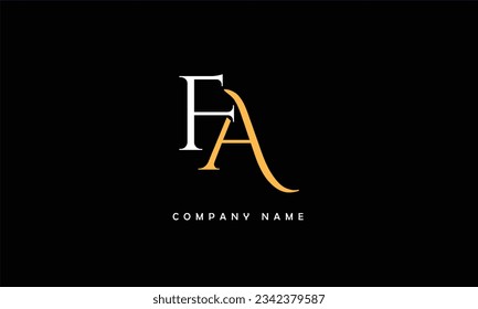 FA, AF Abstract Letters Logo Monogram