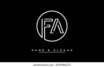 FA, AF Letras abstractas Logo Monograma