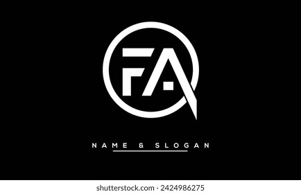 FA, AF Letras abstractas Logo Monograma