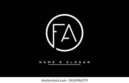 FA, AF Abstrakte Buchstaben Logo Monogramm