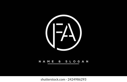 FA,  AF  Abstract  Letters  Logo Monogram