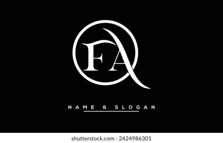 FA, AF Abstrakte Buchstaben Logo Monogramm