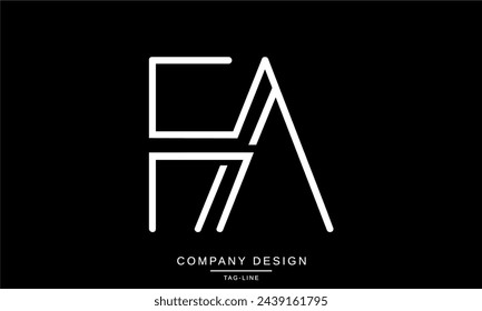 FA, AF Letras abstractas Logo Monograma Diseño Vector
