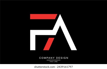 FA, AF Letras abstractas Logo Monograma Diseño Vector