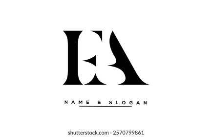 FA, AF Abstract Letters Logo Monogram