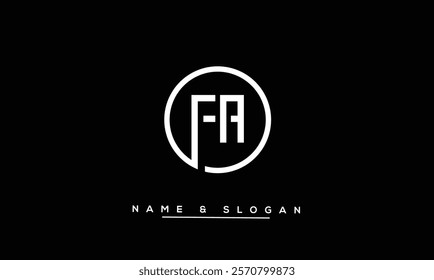 FA, AF Abstract Letters Logo Monogram