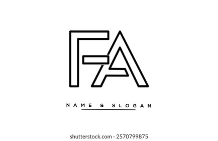 FA, AF Abstract Letters Logo Monogram