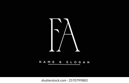 FA, AF Abstract Letters Logo Monogram