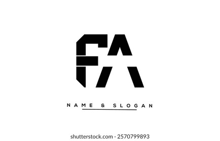 FA, AF Abstract Letters Logo Monogram