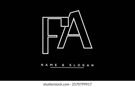 FA, AF Abstract Letters Logo Monogram